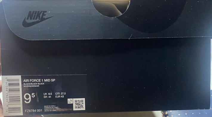 Supreme Nike Air Force 1 Mid 9.5 Men