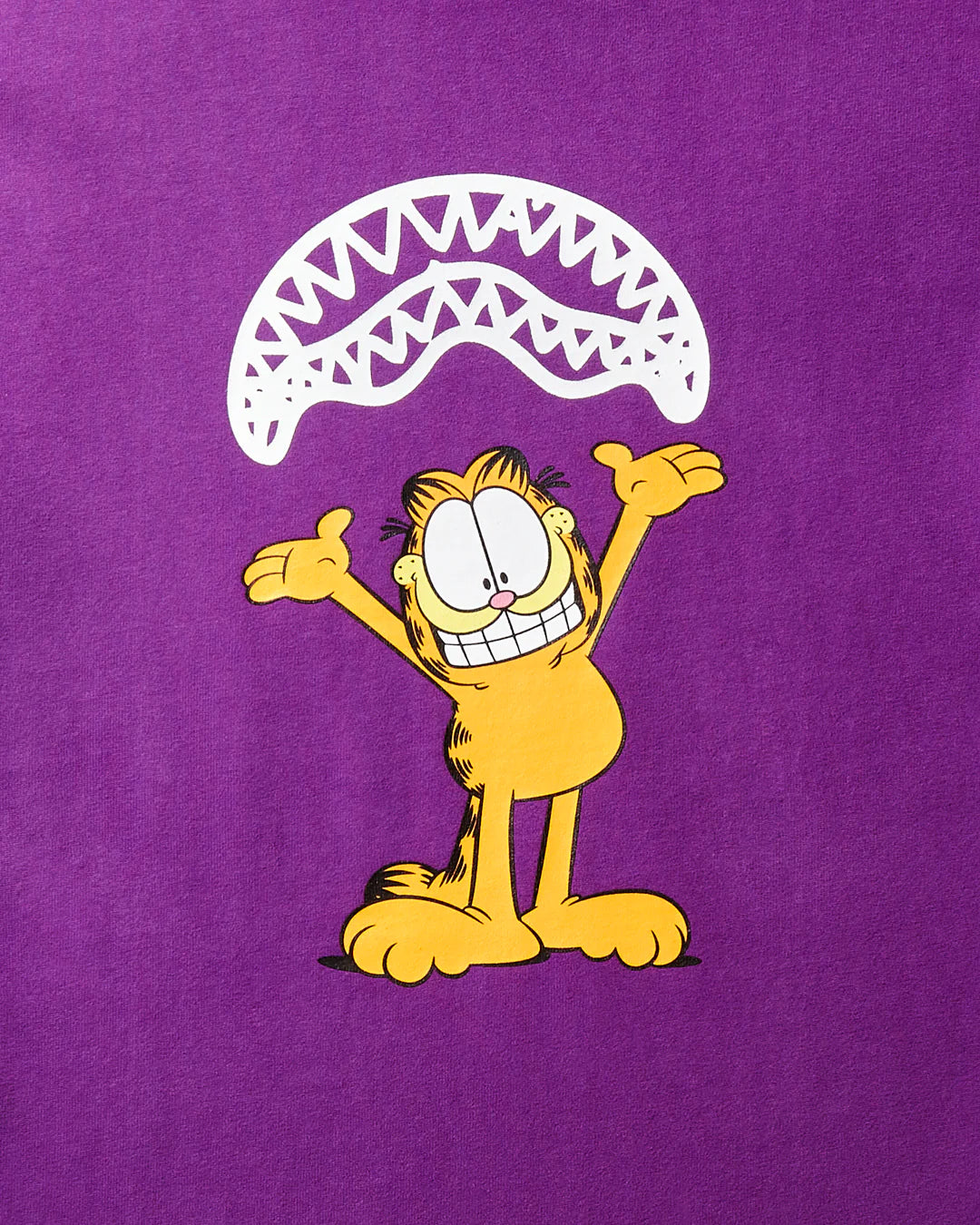 GARFIELD SHARKMOUTH GRAPHIC T-SHIRT (PURPLE) (Medium)