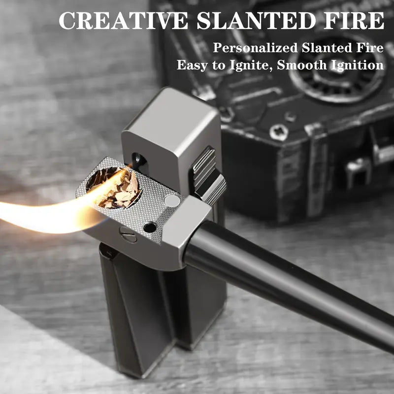 Two-in-one Oblique Flame Gas Lighter