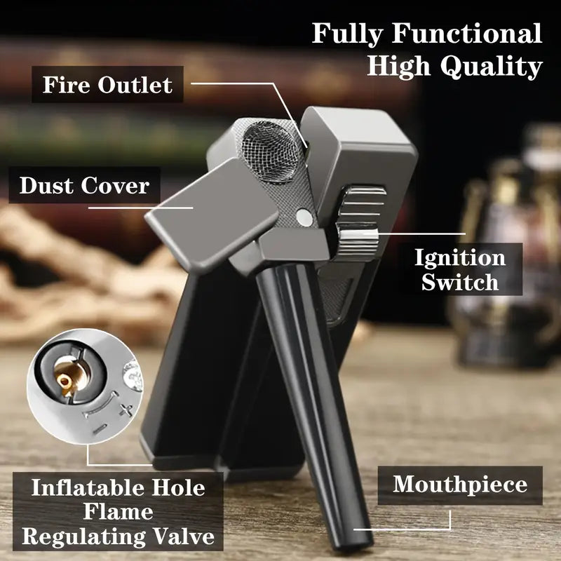 Two-in-one Oblique Flame Gas Lighter