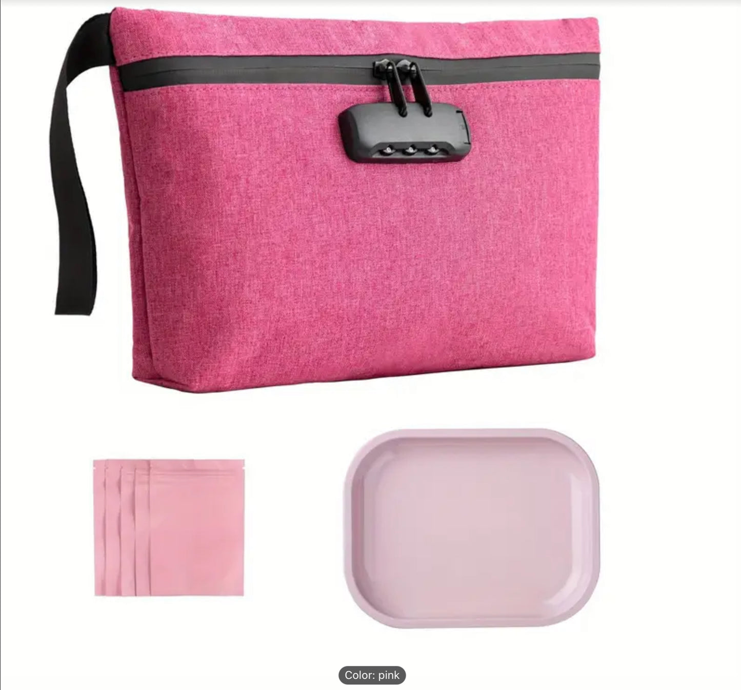 Smell Proof Bag Pink 7 Pcs