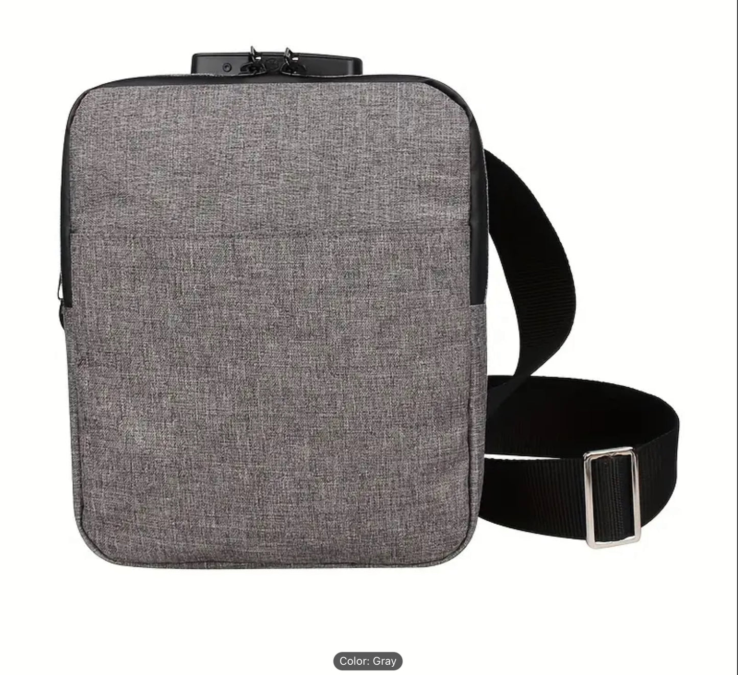 SMELL PROOF CROSSBODY GREY BAG
