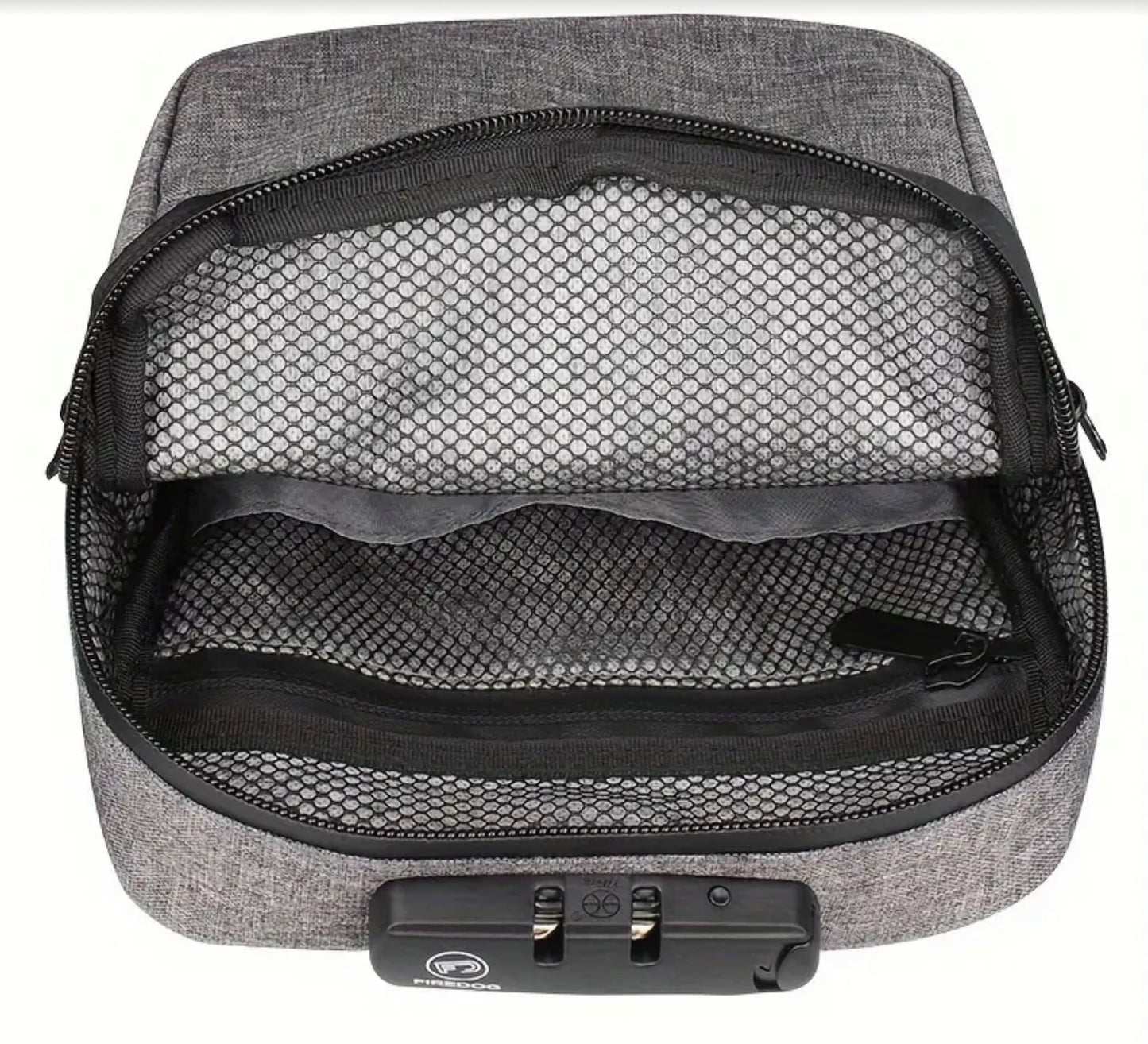 SMELL PROOF CROSSBODY GREY BAG