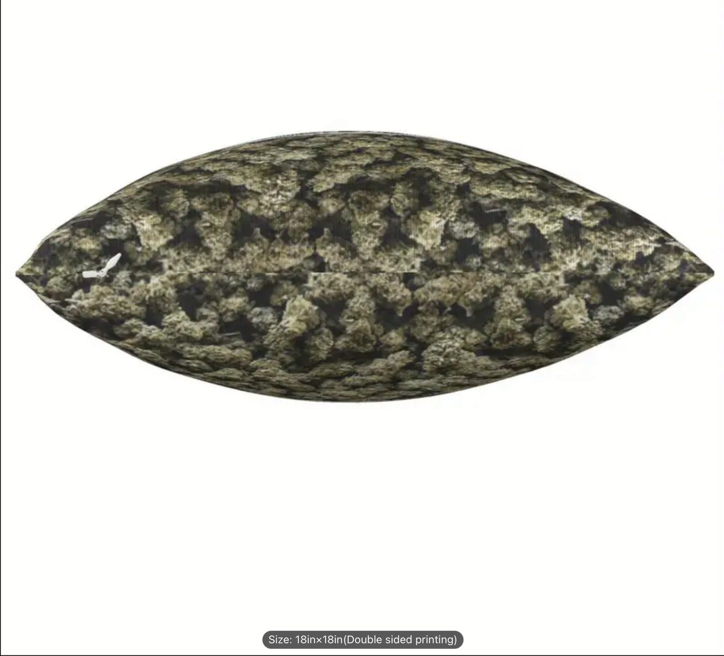 Ziplock Vintage Weed Baggie Pillow, 18x18”