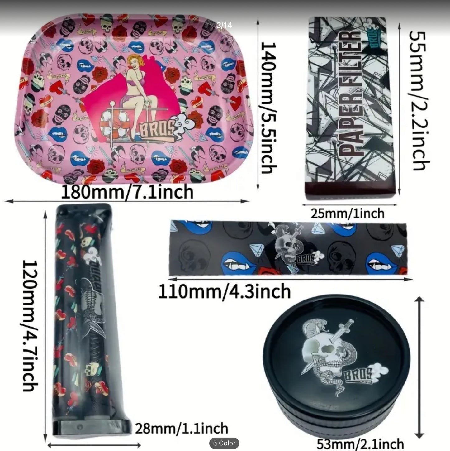 Ultimate Smoking Kit 1-Set/ 8-PCs