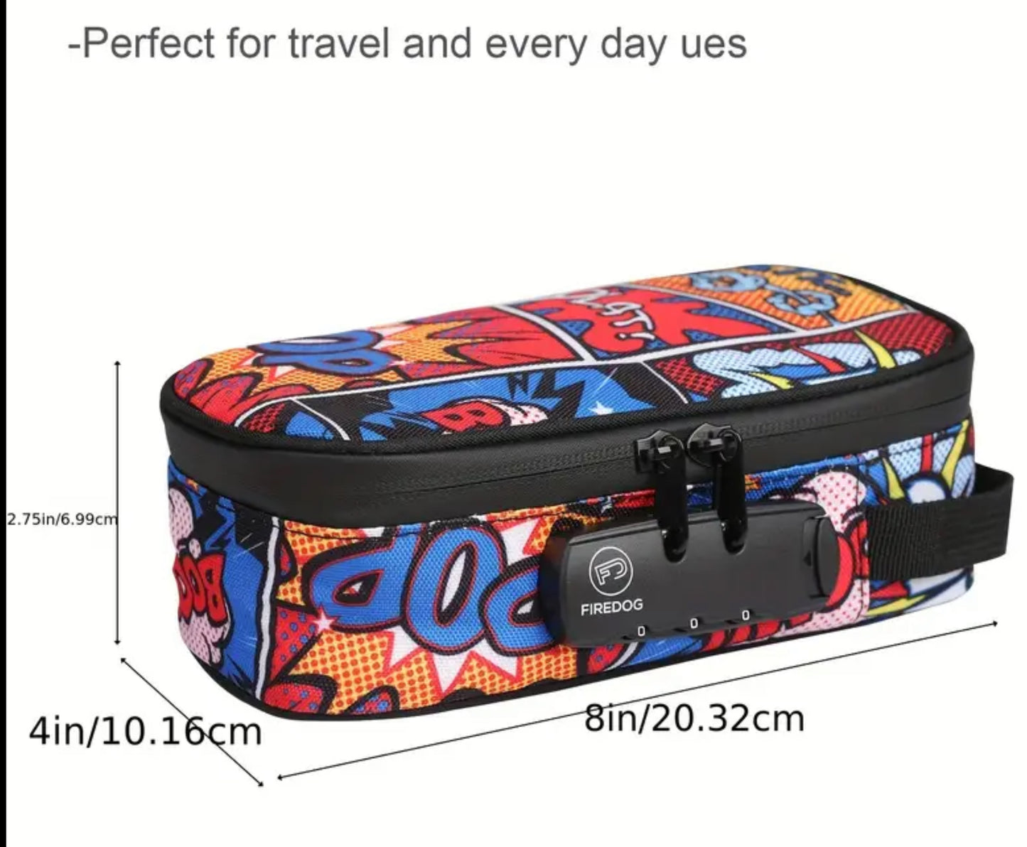 BLACK BOOM -Patterned Smell Proof Bag with Lock