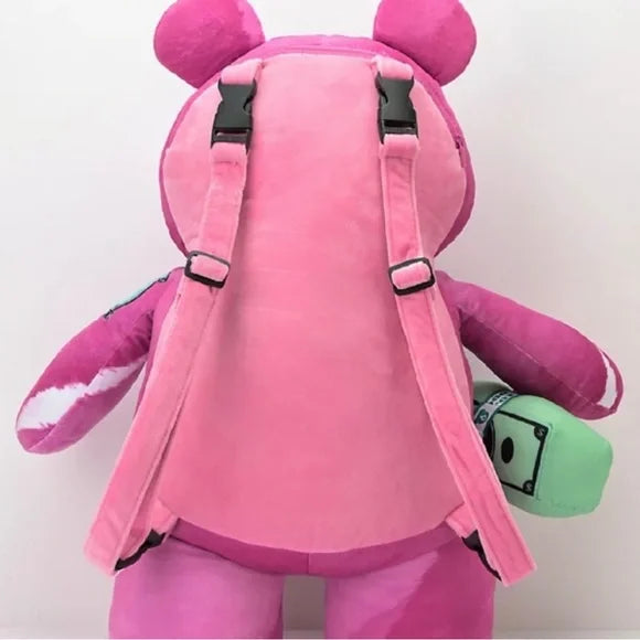 PINK PUNK MONEYBEAR TEDDYBEAR BOOKBAG