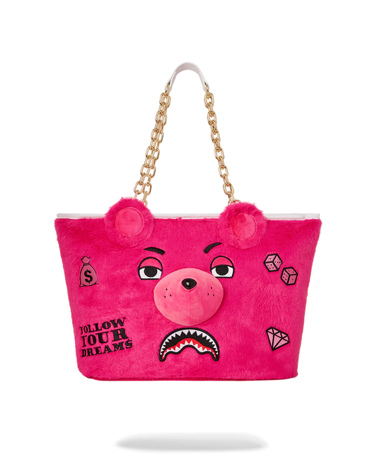 PLUSH MONEYBEAR TOTE (PINK)