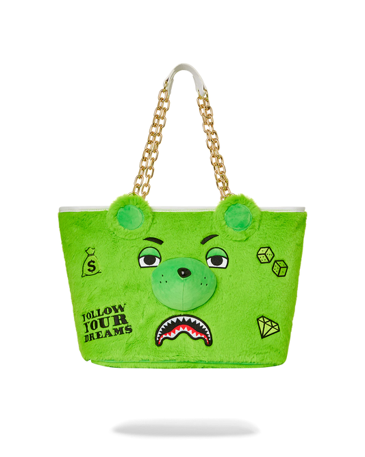 PLUSH MONEYBEAR TOTE (GREEN)