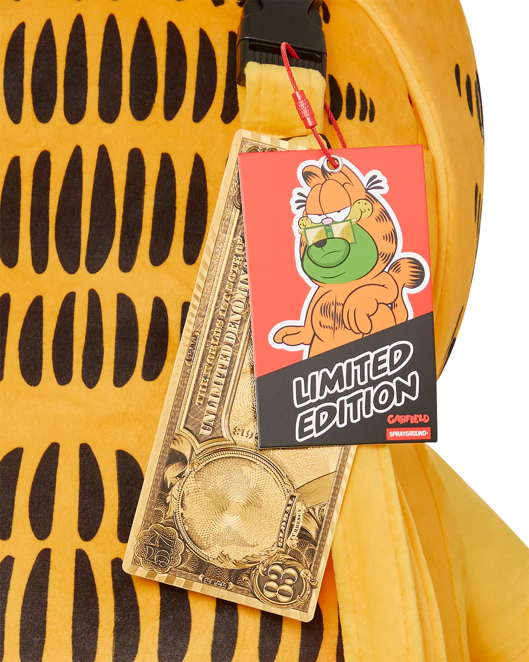 GARFIELD MONEYBEAR SUIT TEDDYBEAR BACKPACK